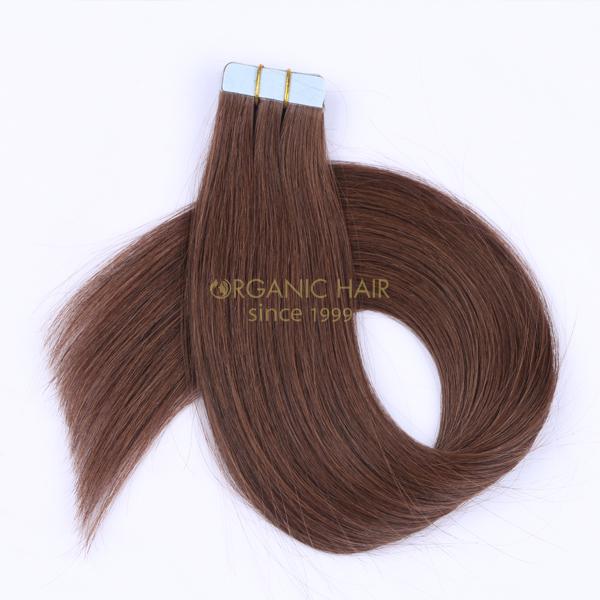 Super quality soft and double drawn thick end best tape in hair extensions JF0264